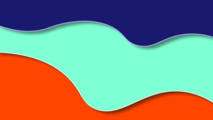 Abstract wavy geometric layered background. Trendy color shapes composition. Eps10 vector.