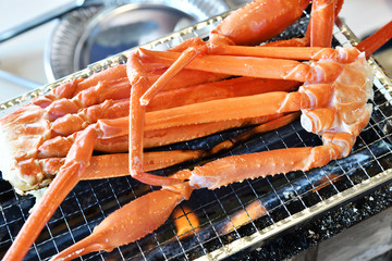 ズワイガニのバーベキュー