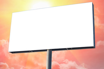 billboard against blue sky