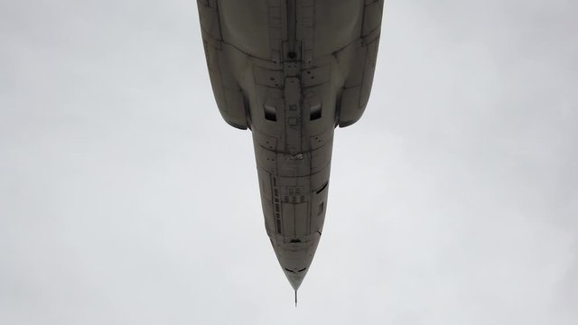 An Old Jet Airplane Footage from Below