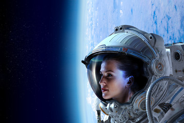 Exploring outer space. Mixed media