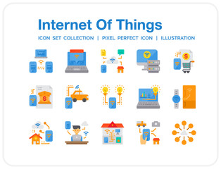 Internet Of Things Icons Set. UI Pixel Perfect Well-crafted Vector Thin Line Icons. The illustrations are a vector.