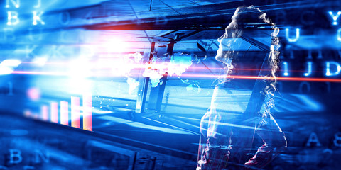 Latest technologies for business. Mixed media