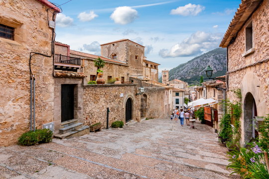Calvary Stairs in Pollensa town, Mallorca, Balearic islands, Spain