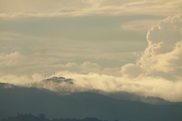 sunset in the mountains