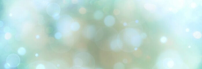 Abstract blue and green bokeh background - Christmas or spring concept - Blurred bokeh circles	
