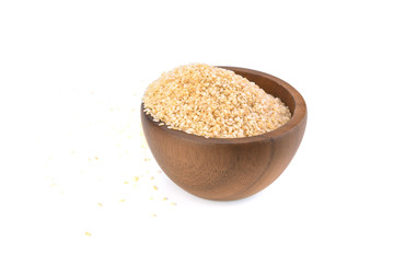sesame seeds isolated on white background