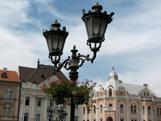 Fototapeta na wymiar street lantern in Novi Sad in Serbia