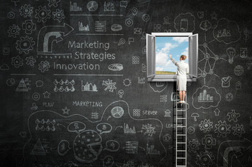 Window to success. Mixed media