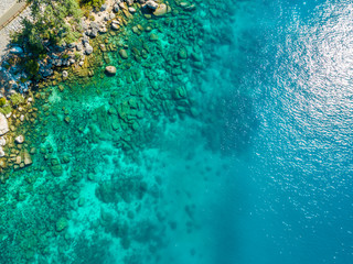 Aerial of Emerald Bay, Lake Tahoe, Nevada