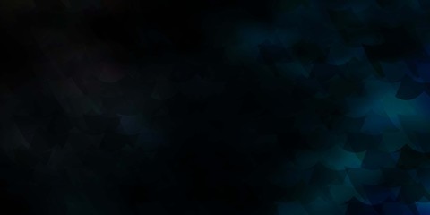 Obraz premium Light BLUE vector background in polygonal style.