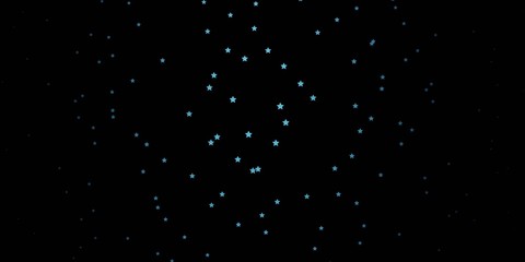 Dark BLUE vector layout with bright stars. Shining colorful illustration with small and big stars. Pattern for new year ad, booklets.