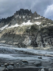 Mer de Glace glacier in the French Alps