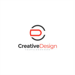 LETTER CD LOGO Icon Design Template Initial CD DC Logo