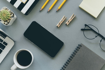 mockup image.office equipment on desk table.blank background empty copy space for text design studio creativity ideas for study,education,business modern accessories at workplace.blogging,blog 