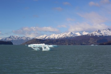 Sightseeing Rios de Hielo Cruise ship boat near glaciers Upsala and Spegazzini in Patagonia, Argentina