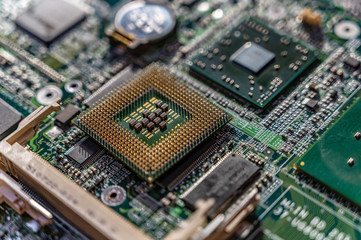 closeup on main processor