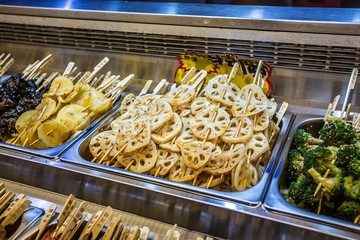Chinese street food at outdoor market