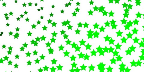 Light Green vector pattern with abstract stars. Blur decorative design in simple style with stars. Pattern for wrapping gifts.