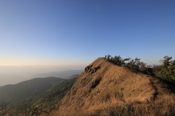 landscape with mountains and blue sky © CCchokchon