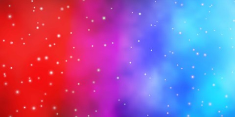 Obraz premium Light Blue, Red vector template with neon stars. Modern geometric abstract illustration with stars. Pattern for new year ad, booklets.