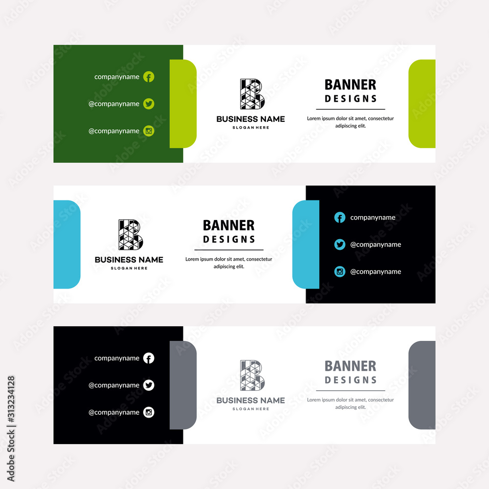 Canvas Prints flat designs web banners template with diagonal elements for a photo. universal design for advertisi