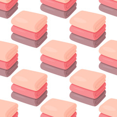 Cartoon towels background. Seamless pattern with cartoon fabric towels.