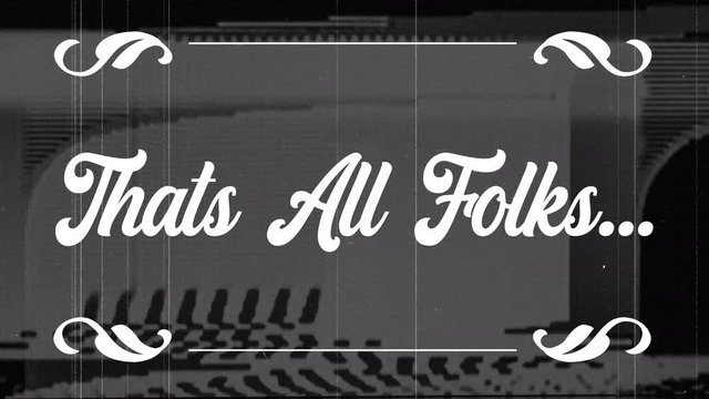 animation  writing thats all folks of a vintage cinema film