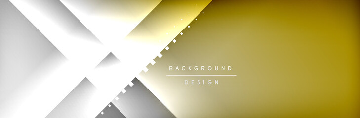 Abstract background - squares and lines composition created with lights and shadows. Technology or business digital template