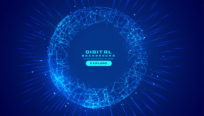 connections digital technology background with lines mesh