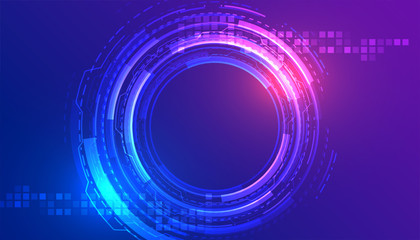 abstract technology digital futuristic banner concept design