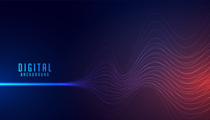 abstract digital line wire wave technology background