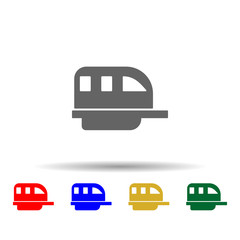 Monorail, train, transport multi color style icon. Simple glyph, flat vector of transport icons for ui and ux, website or mobile application