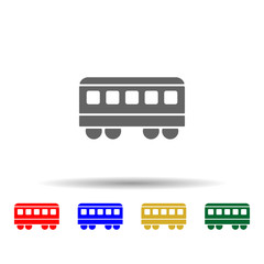 Railway Car, Train, City Passenger transport multi color style icon. Simple glyph, flat vector of transport icons for ui and ux, website or mobile application