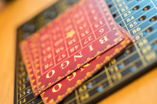 Bingo game cards  with numbers