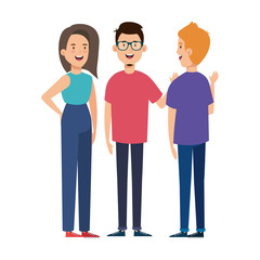 young people avatar character icon vector illustration design