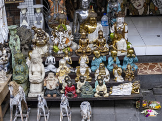 Souvenir shop with local products for tourists, Ubud, Bali, Indonesia