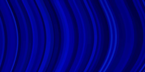 Light BLUE vector pattern with curved lines. Colorful illustration, which consists of curves. Pattern for websites, landing pages.