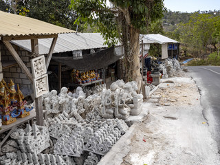 Production of traditional Hindu statuettes, Nusa Penida, Indonesia
