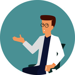 説明するドクター