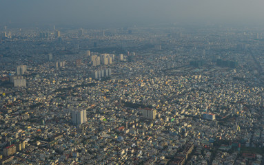 Aerial view of Saigon (Ho Chi Minh), Vietnam