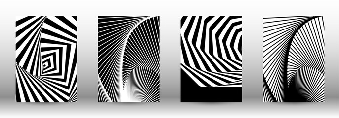 Set of abstract psychedelic backgrounds