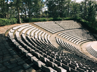 Fototapeta premium Grandstands of a modern outdoor amphitheater