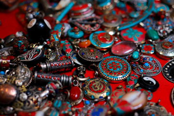 Fototapeta na wymiar many india ornaments