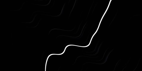 Dark Gray vector texture with curves. Brand new colorful illustration with bent lines. Smart design for your promotions.