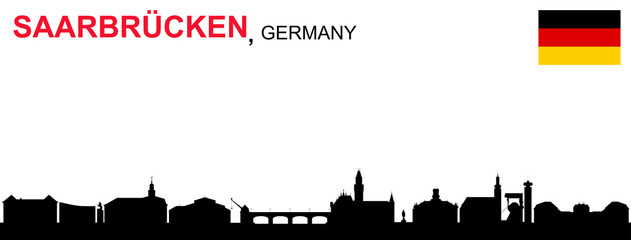 Naklejka premium Saarbrücken Silhouette