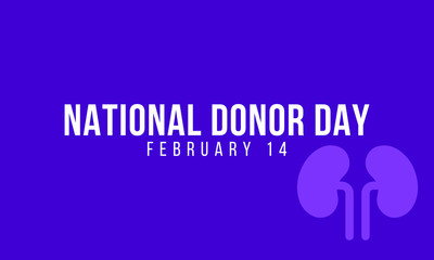 Vector illustration on the theme of National Organ Donor Day on February 14th.