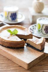手作りのカフェオレチーズケーキ