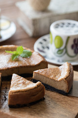 手作りのカフェオレチーズケーキ