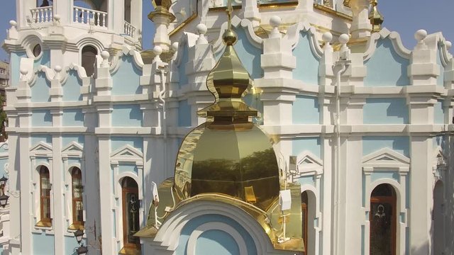 Russian Temples, 4k aerial photography
